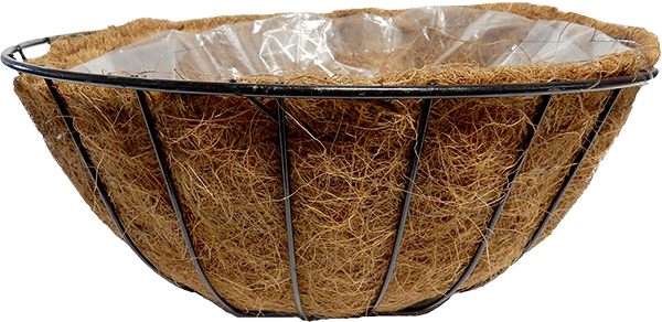 14 x 7 Inch Wire Grower Basket Black 4 Strand Hanger – 20 per case - Hanging Baskets
